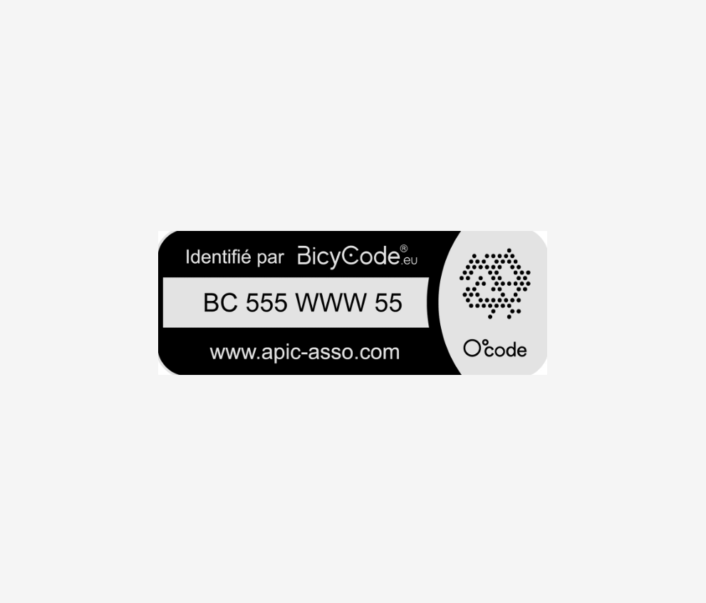 Bicycode sticker