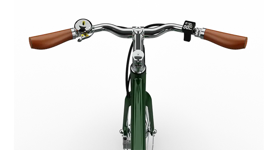Guidon avant du vélo électrique Legendre de la marque Voltaire 